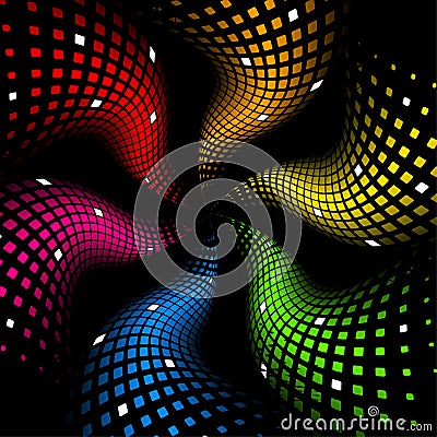 3d abstract dynamic rainbow background Vector Illustration