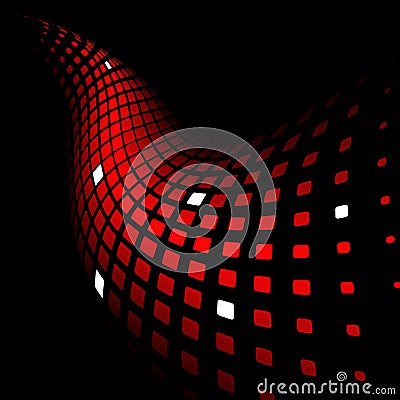 3d abstract dynamic red background Vector Illustration