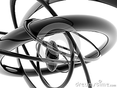 3D abstraction - mirrors Stock Photo