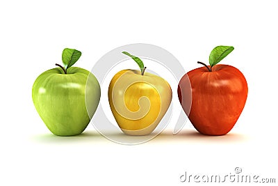 3d apples Stock Photo