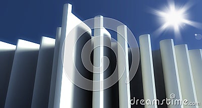 3d architecture modern background Stock Photo