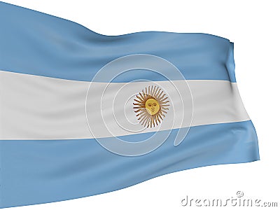 3D Argentina flag Stock Photo