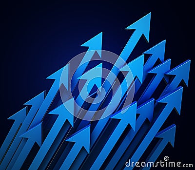 3d arrows background Cartoon Illustration