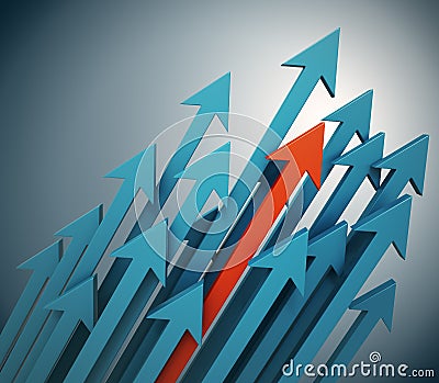 3d arrows background Cartoon Illustration