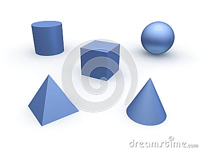 3d basic objects Stock Photo