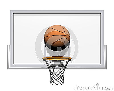 3d basketball isolated on a white Stock Photo