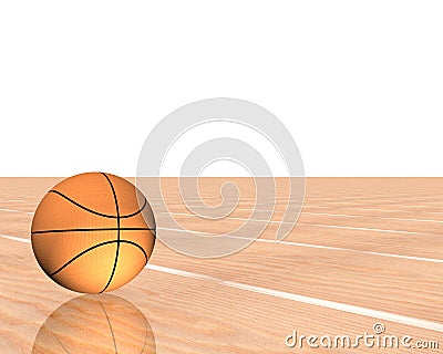 3d basketball isolated on a white Stock Photo