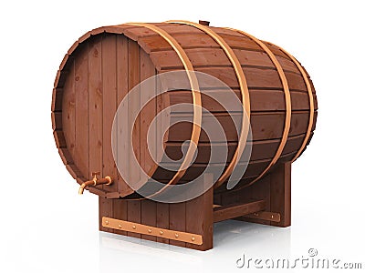 3D beer barrel 12 Stock Photo