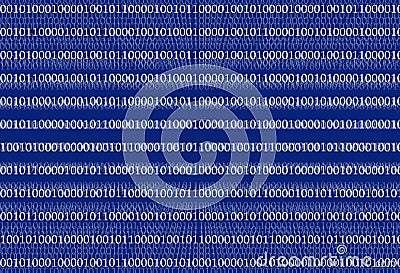 3D Binary Code Background Stock Photo