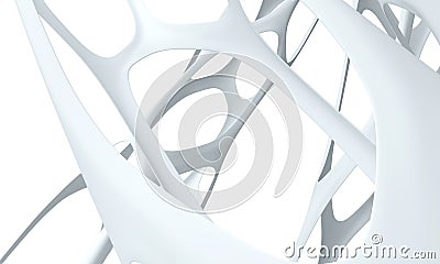 3d bionic white background Stock Photo