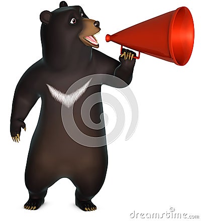 3d black bear Stock Photo