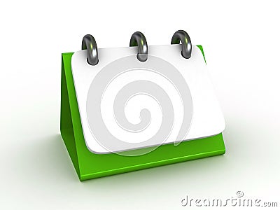 3D Blank Desktop calendar Stock Photo