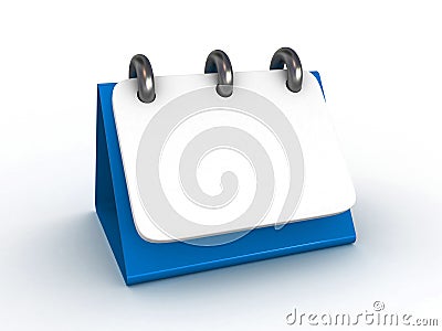 3D Blank Desktop calendar Stock Photo