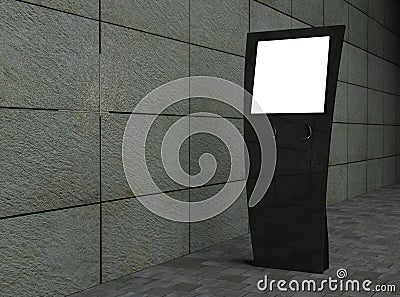 3d blank street touch screen Stock Photo