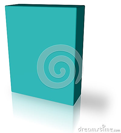 3D blue box Cartoon Illustration