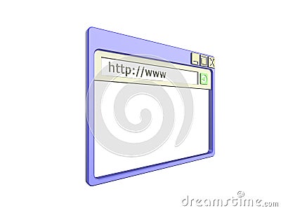 3d browser window Stock Photo