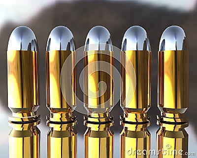 3D bullets Stock Photo