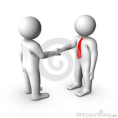 3d business handshake Stock Photo