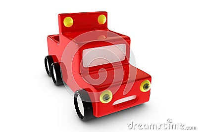 3d cartoon pickup car Stock Photo