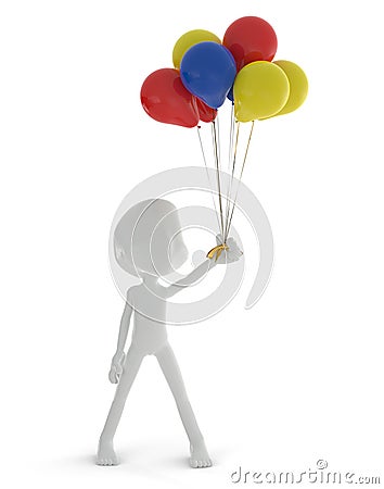 3D character : party concept Stock Photo