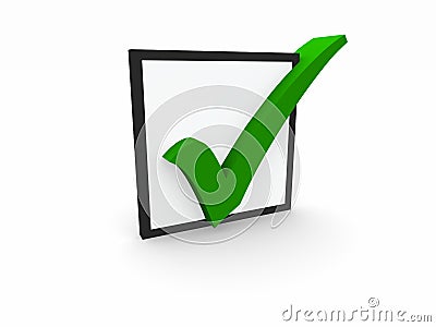 3d check symbol Stock Photo