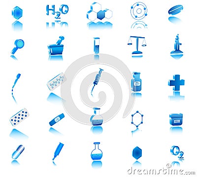 3d chemistry icon Vector Illustration