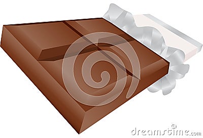 3D Chocolate Candy Bar Vector Illustration