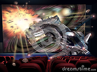 3D cinema Stock Photo