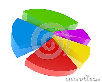 3D circular diagram icon Stock Photo