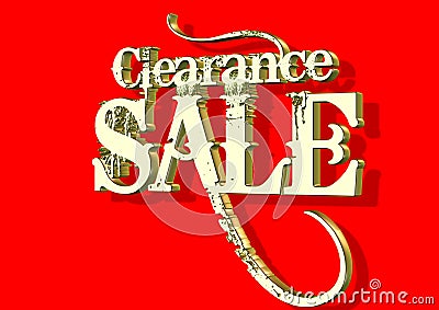 3D Clearance Sale Stock Photo