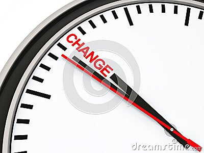 3d clock time change Stock Photo