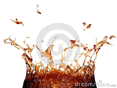 3d coca-cola splash Stock Photo