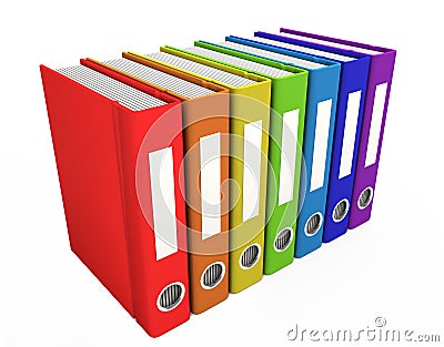 3d color business books Stock Photo