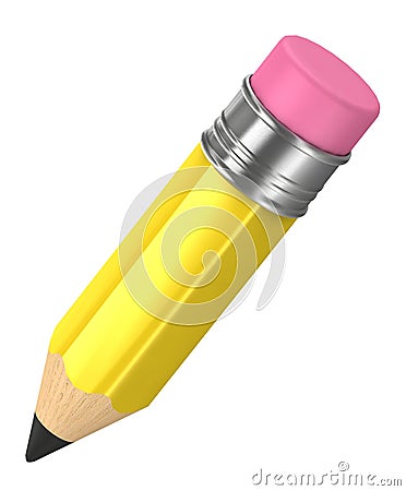 3d color pencil isolated Stock Photo