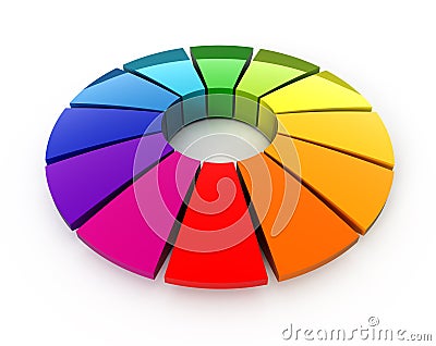 3d color wheel Stock Photo