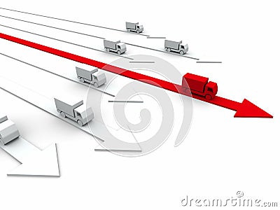 3d competition concept: fast delivery Stock Photo