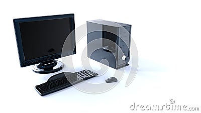 3d computer Stock Photo