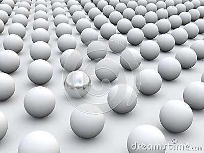 3D concept individualism and uniqueness Stock Photo