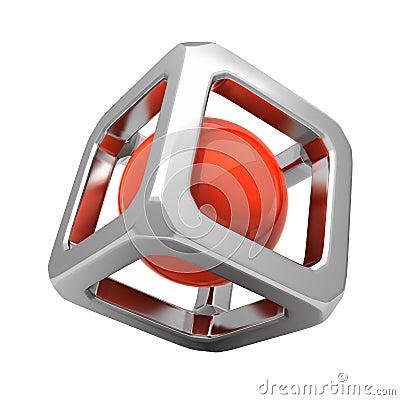 3D cube Stock Photo