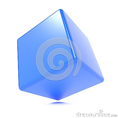 3d cube isolated on white Stock Photo