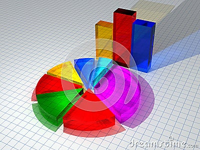 3D Diagrams Stock Photo