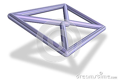 3D email envelope symbol Stock Photo