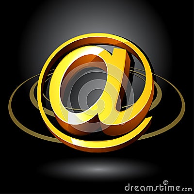 3D Email Symbol Vector Illustration