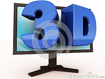 3d entertainment on monitor Stock Photo