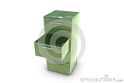 3D filing cabinet Stock Photo