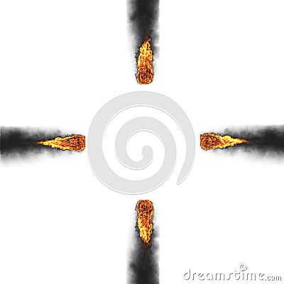 3d fireball Stock Photo