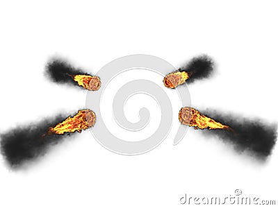 3d fireball Stock Photo