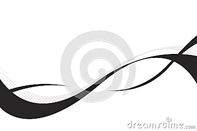 3D Flowing Curves Vector Illustration