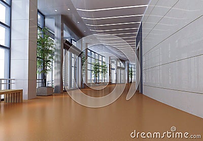 3d futuristic corridor Stock Photo