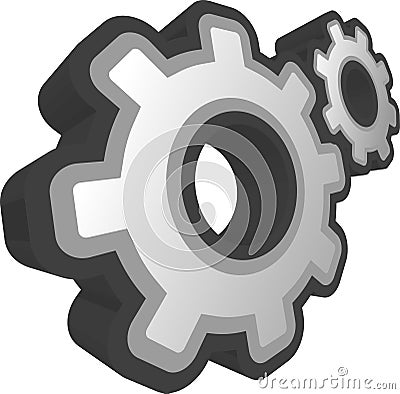 3D GEARS Cartoon Illustration